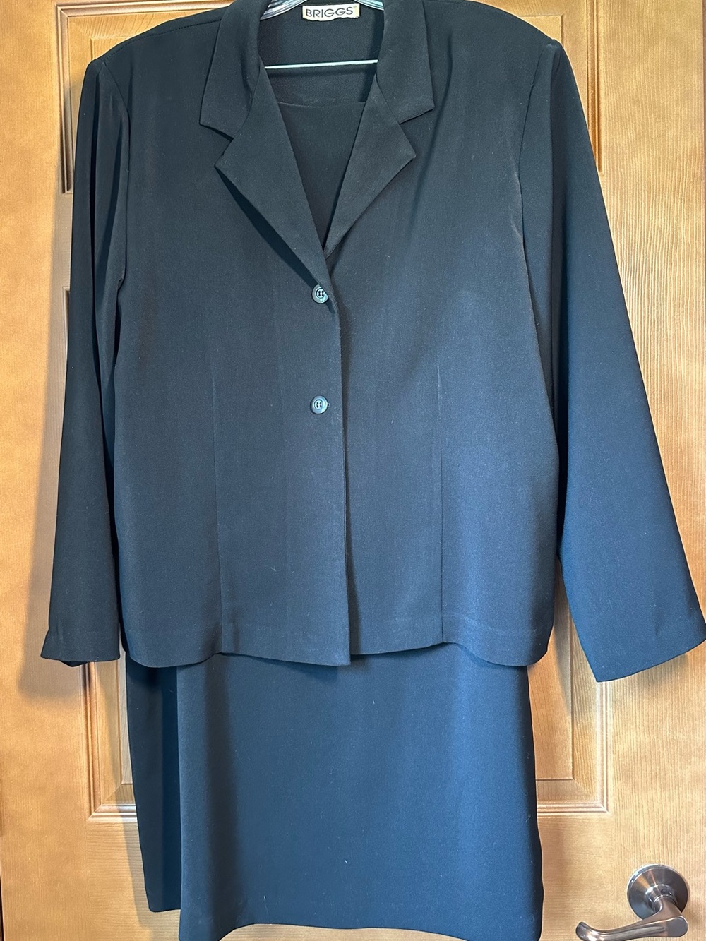 Women’s Black Briggs Two-Piece Skirt Suit/Jacket Set Size 20W NWT
